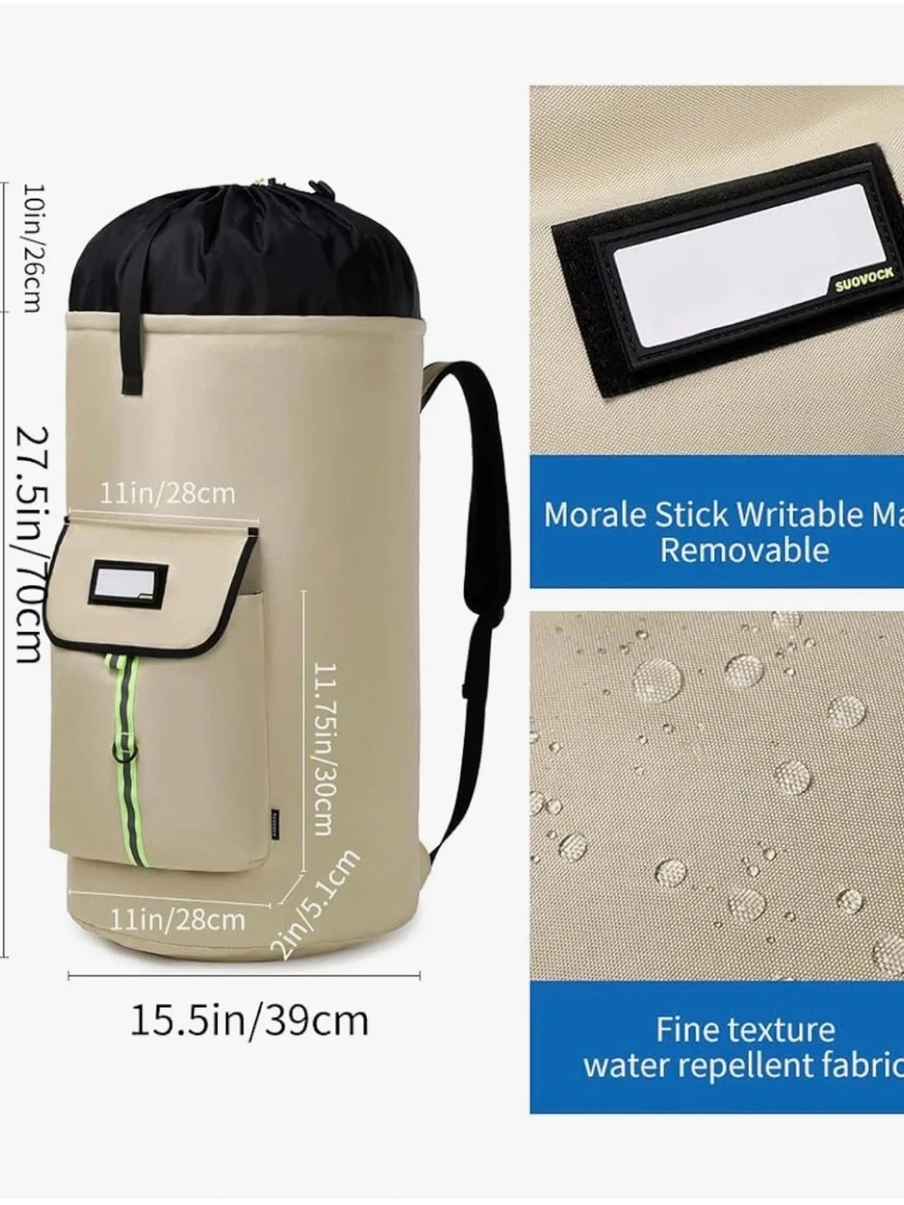 laundry bag backpack,extra-large heavy duty for college students,drawstring